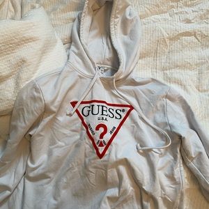 Guess Brand White Cropped Sweatshirt